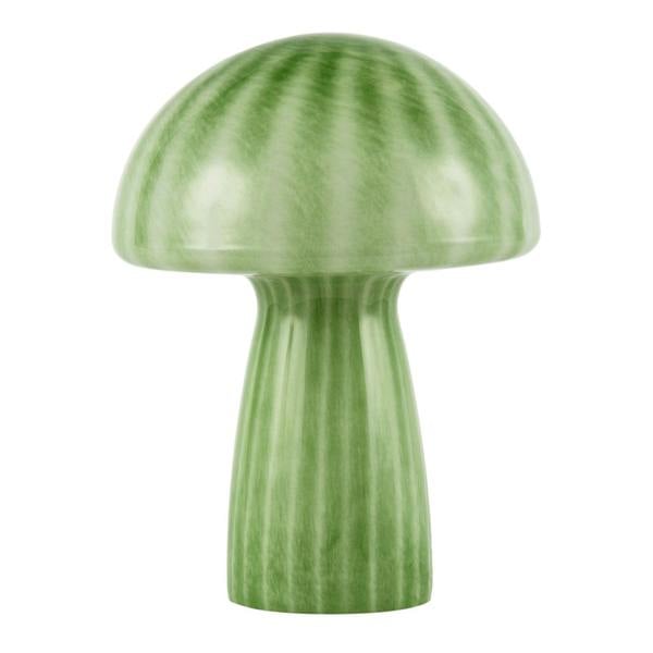 1970s Italian Design Translucent Jade Green Glass Mushroom Table Lamp Image 1