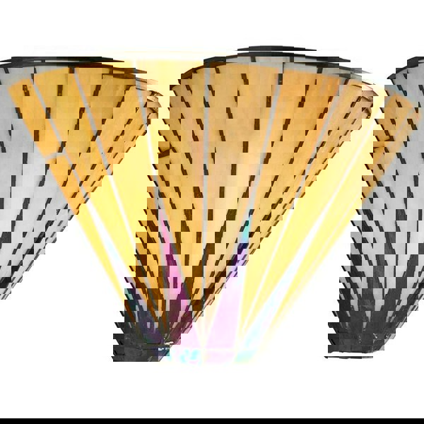 Tiffany Glass LED Wall Light - Geometric Design - Matt Black Finish - Dimmable Loops
