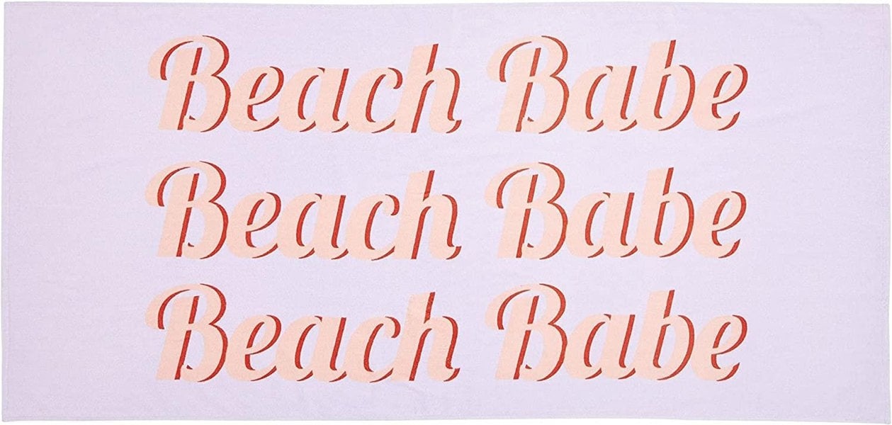 Sassy B Beach Babe Pink Beach Towel