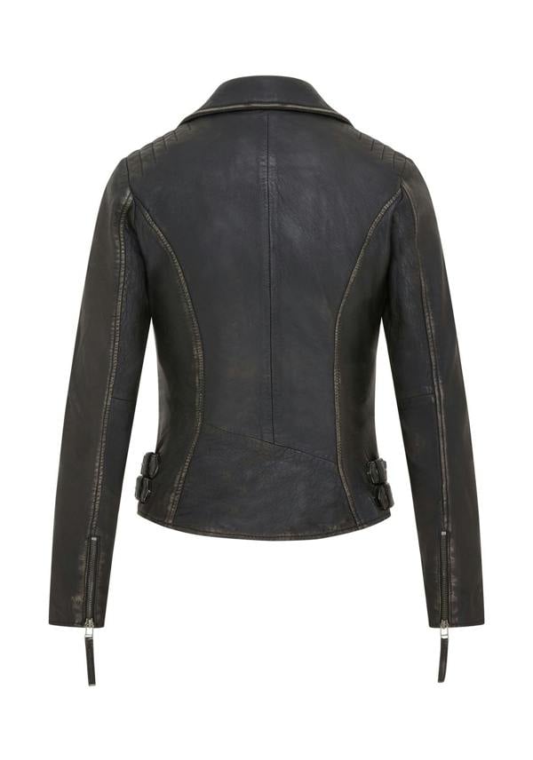 Infinity Leather Womens Black Leather Brando Biker Jacket -  Finnsnes