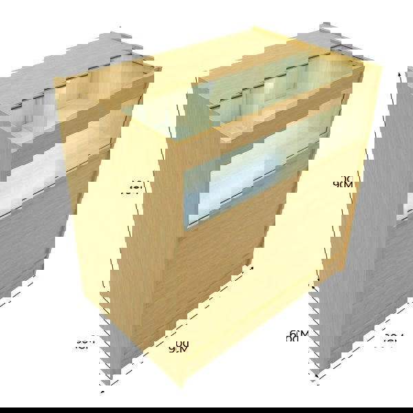 Monstershop LED Retail Shop Counter B900 - Maple