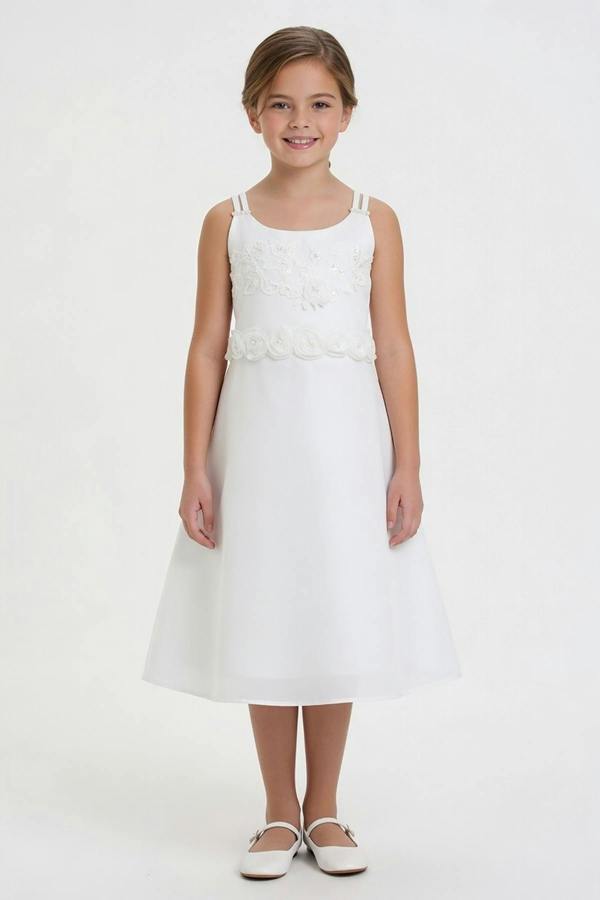 Satin Floral Party Dress