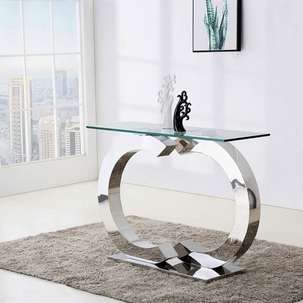 That's Furniture Channel Stylish Glass Hallway Console Table