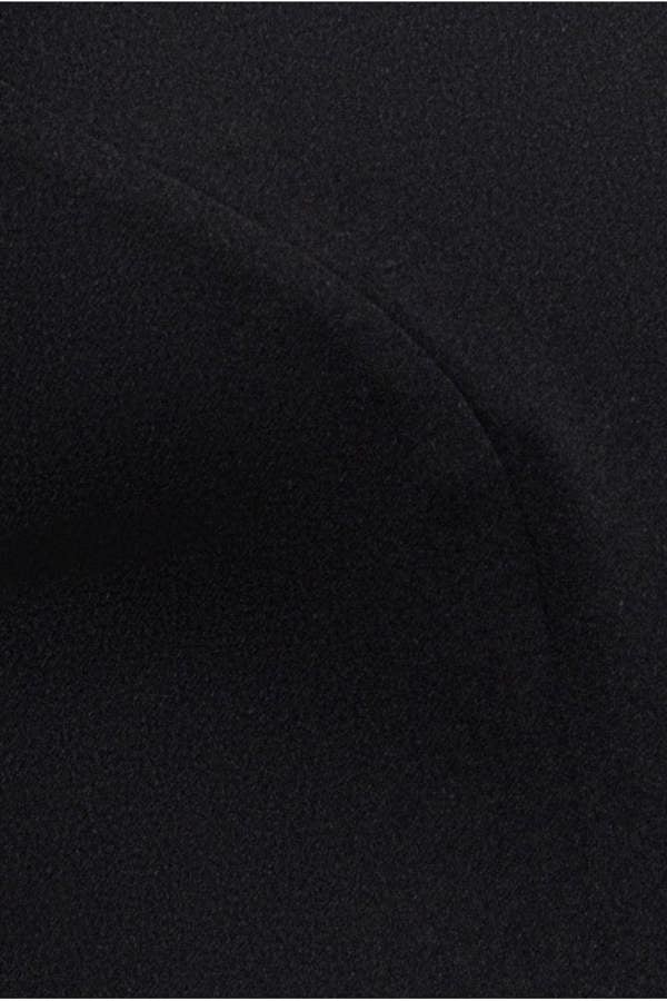 Plunging Neck Pleated Sleeve Scuba Mini Dress - Black DR4798