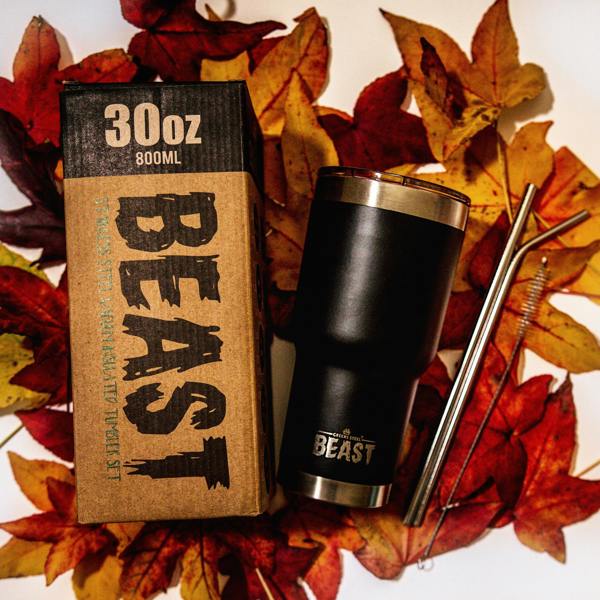 Dyzi 30oz Green Steel Beast Reusable Stainless Steel Double Insulated Coffee Tumbler Travel Mug