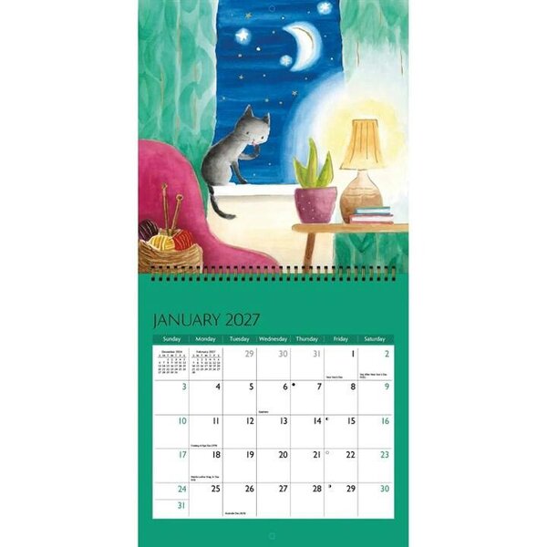 Cute Cat's Calendar 2027, Wall Calendars, Month To View, Cats, Gift