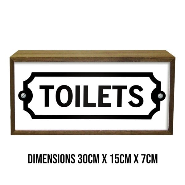 Light Box Toilet Sign – LED Restroom Indicator with Style