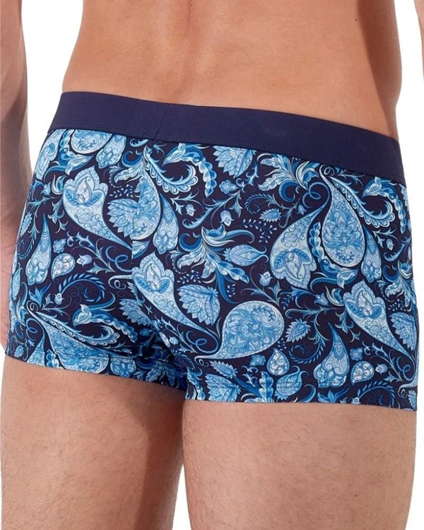 HOMTrunkBuchanan Paisley Print Boxer Trunk, Navy/BlueBoxers & Briefs