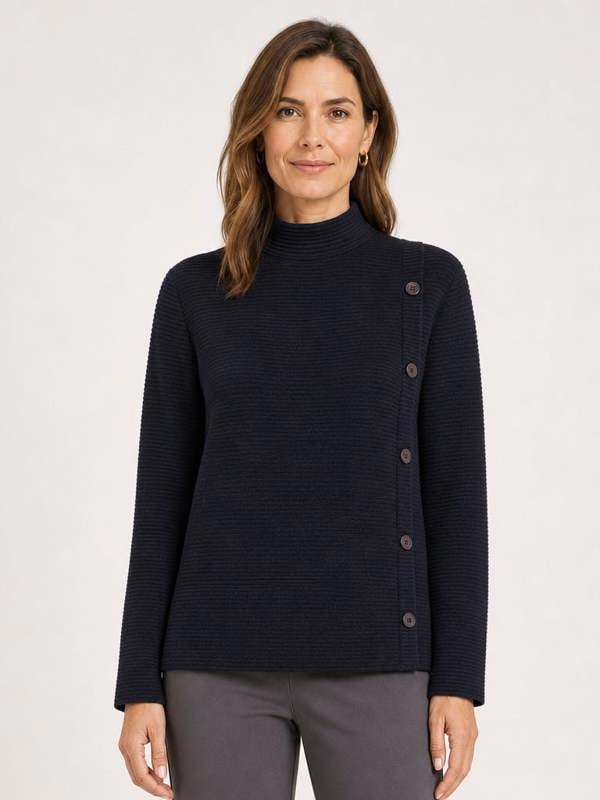 TIGI Stand Collar, Side Button Feature Top