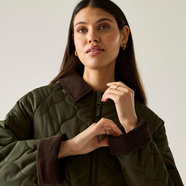 Regatta Womens Amira Quilted Padded Jacket - Dark Khaki