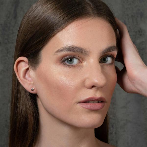 Rose Gold Mini Star Stud Earrings for Women - namana.london