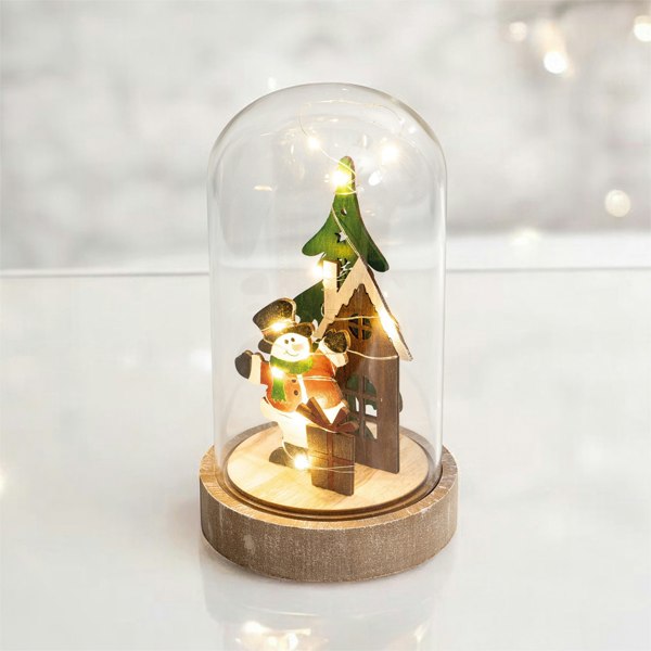St Helens Festive Cloche Scene (Snowman)
