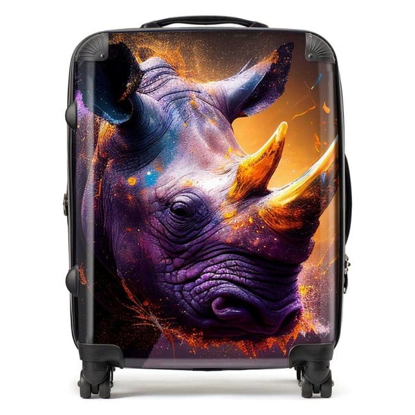 Warren Reed Golden Rhino Face Splashart Suitcase