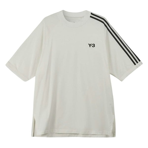 Y3 Y-3 Unisex Adult Striped Short-Sleeved T-Shirt - Off White/Black