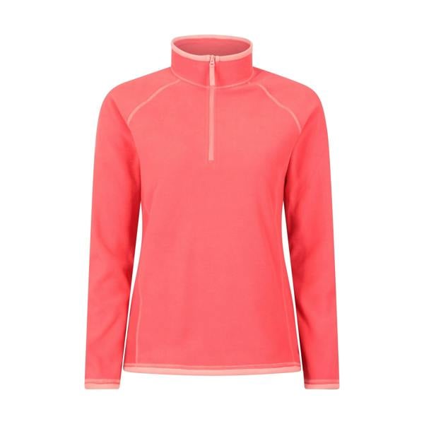 Mountain Warehouse Womens/Ladies Montana Half Zip Fleece Top - Bright Pink