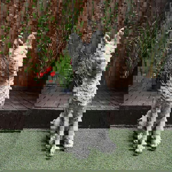 Large Alsatian/German Shepherd Dog Stone Cast Garden Ornament