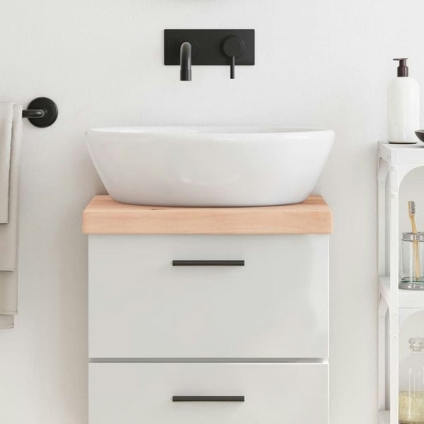 Berkfield Bathroom Countertop 40x30x6 cm Untreated Solid Wood