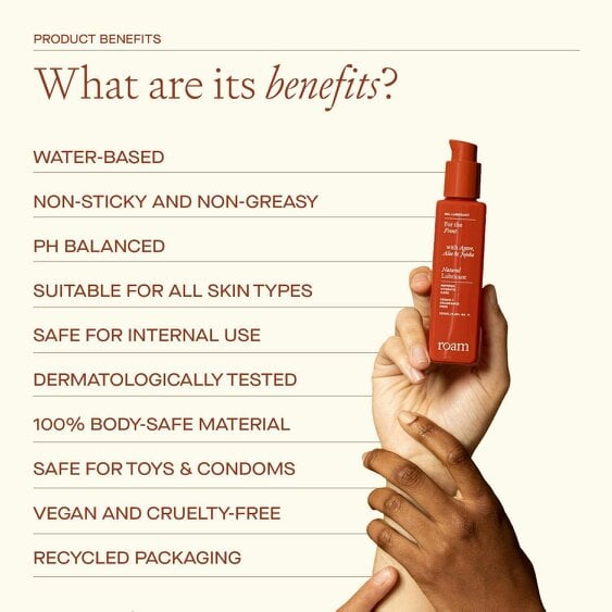 Roam Front Lube for Intimate Comfort - Natural & Vegan Water Based - 2 x 200ml