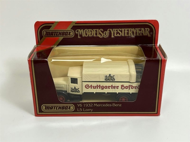MCSlots Mercedes Benz L5 Lorry 1932 Gtuttgarter Hofbrau Models Of Yesteryear 1:69 Matchbox Y6D S5