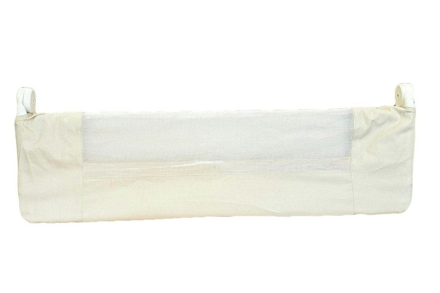 Safetots Deluxe Soft Touch Denim Extra Tall Bed Rail, Natural 140cm Wide x 60cm Tall, Toddler Bed Guard For Safety