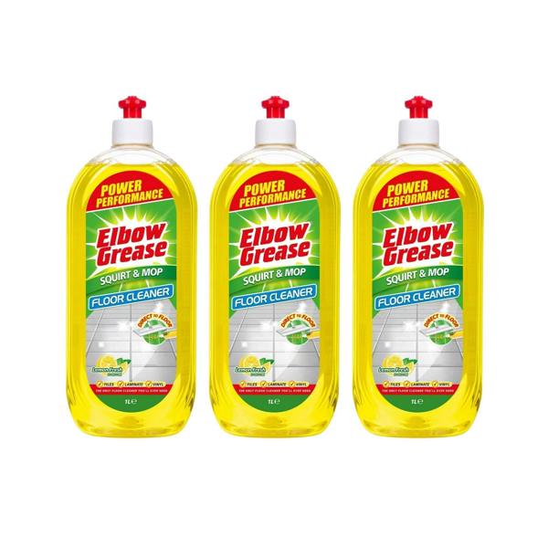 Elbow Grease 1L Lemon All Purpose Floor Cleaner x3