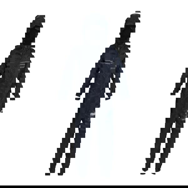 Regatta Great Outdoors Childrens Toddlers Puddle IV Waterproof Rainsuit - Navy