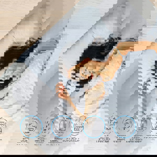 Get Fit Blow Up Air Bed with Built In Electric Pump- Free Pillow - Elevated Air Mattress - Double