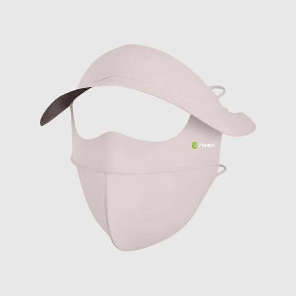 Anniou Sun Protective Wide Brim Face Mask - one-size - pink