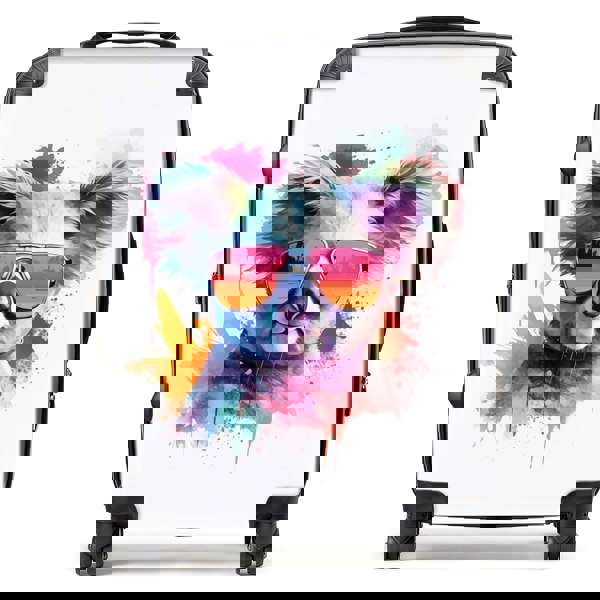 Warren Reed Colourful Splashart Koala In Glasses Suitcase