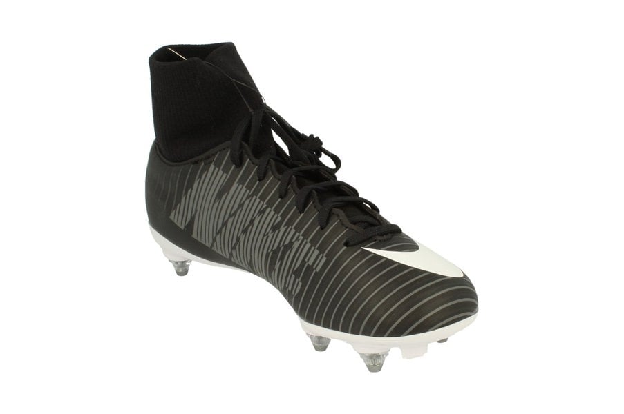 Nike Junior Mercurial Victory VI DF SG Football Boots 903596 002 - Black White Dark Grey 002 - Photo 3