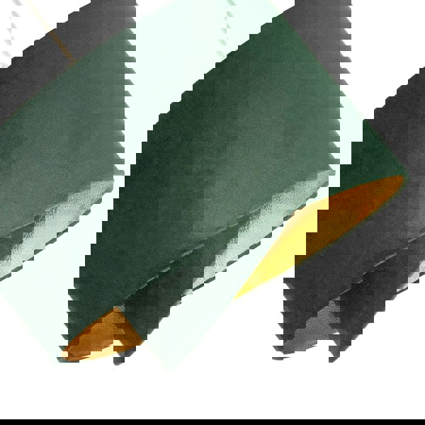 Forest Green Velvet Fabric Pendant Shade with Gold Faux Leather Lining Image 3