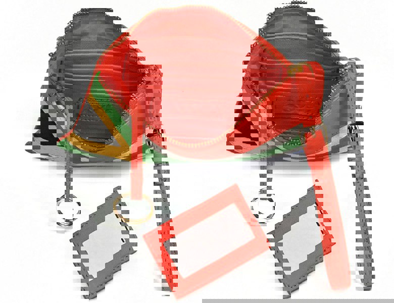 'S. AFRICAN' - Country Flag Designer Leather Clutch Purse