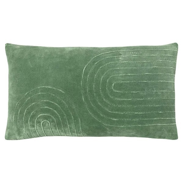 Furn Mangata Velvet Rectangular Cushion Cover - Eucalyptus