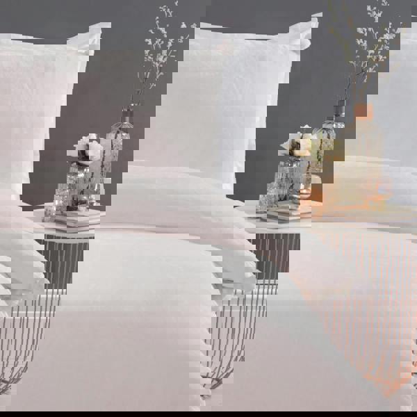 Smart Living Luxurious Pom Pom Fleece Duvet Cover with Pillowcases - Cream