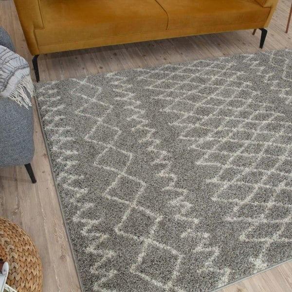 Moroccan-style thick shaggy rug 30 mm pile, non-shedding, pet-friendly