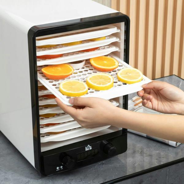 Dyzi 11 Tier Food Dehydrator 550W Adjustable Temperature Timer White