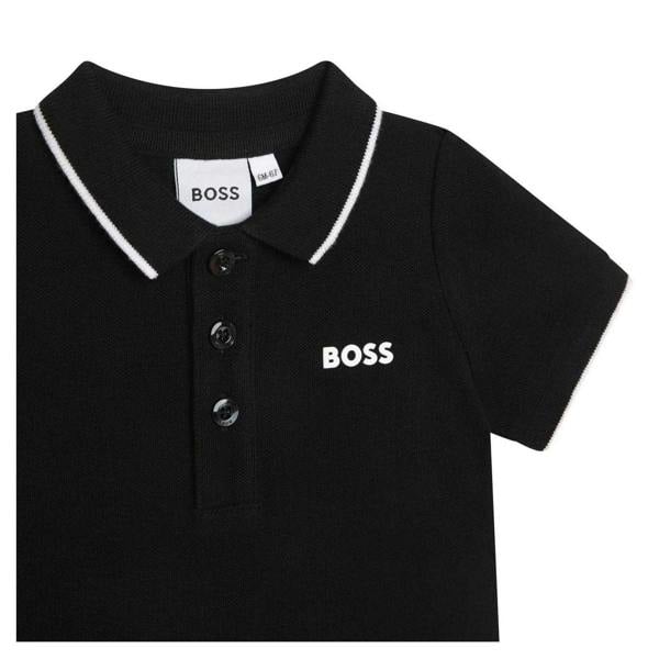 Boss Baby Boys Cotton Polo Shirt - Black - 