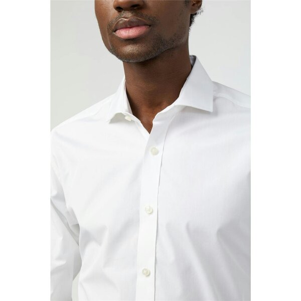 Alexandre Silver Alexandre Tailored Fit Luxury White Poplin Shirt