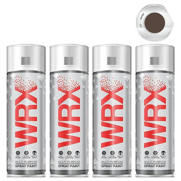 WRX 4X WRX Flat Brown Acrylic Spray Paint 400ml