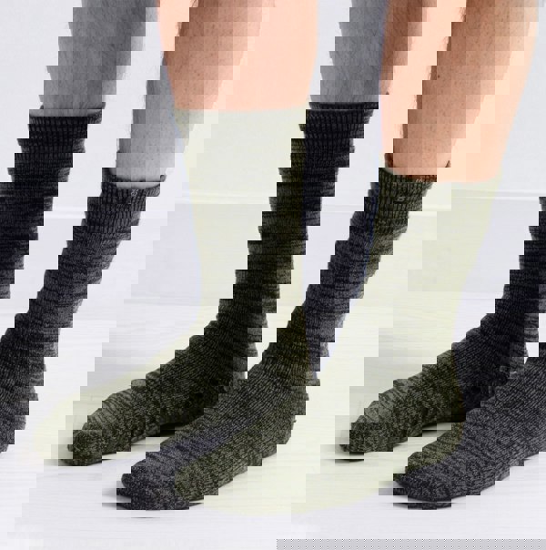 Totes Toasties Recycled Thermal ORIGINAL Slipper Socks Mens Socks Khaki