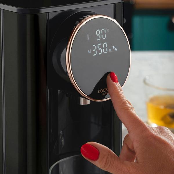 Cooks Professional 2.7L Digital Hot Water Dispenser | Black and Rose Gold