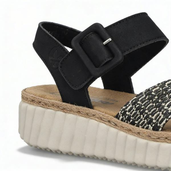Rieker Rieker 69269 Womens Ankle Strap Sandals Black