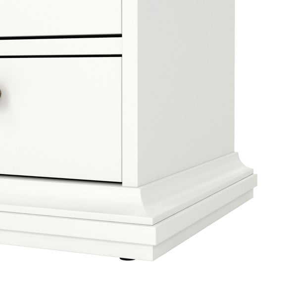 Furniture To Go Paris Bedside 2 Drawers in White
