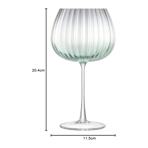 LSA Dusk Balloon 650ml Goblet Set of 2 Green Grey