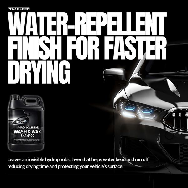 ProKleen Pro-Kleen Wash & Wax Shampoo with Carnauba Wax 3x 5L - pH Neutral Professional Car Wash Shampoo