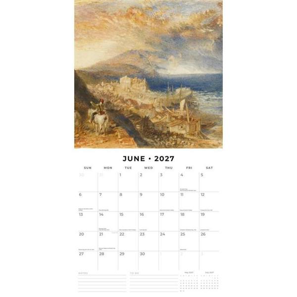 William Turner Calendar 2027, Wall Calendars, Month To View, Art, Gift