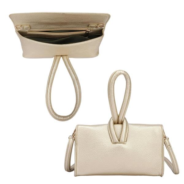 Kitise Knotted Loop Top Handle Mini Crossbody Shoulder Handbag