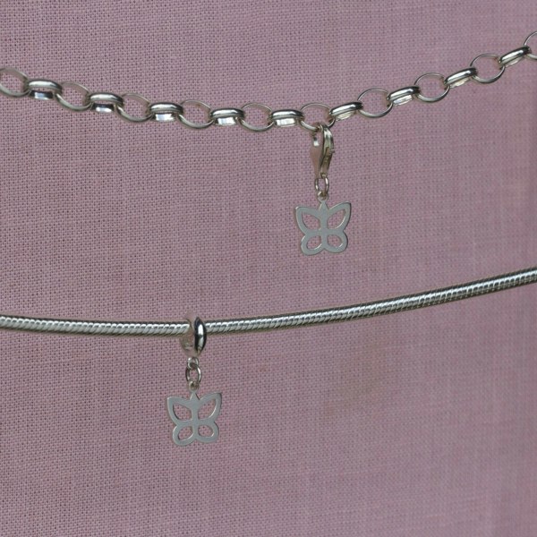 Sterling Silver Butterfly Charm - MYLEE London