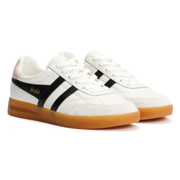 Gola Stadia Leather Women's White/Black/Chalk Pink Trainers