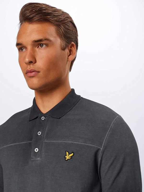 Lyle & Scott True Black Faded Ink Wash Polo Shirt